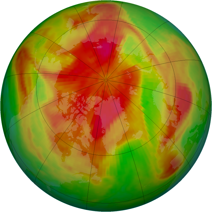 Arctic ozone map for 03 April 1989